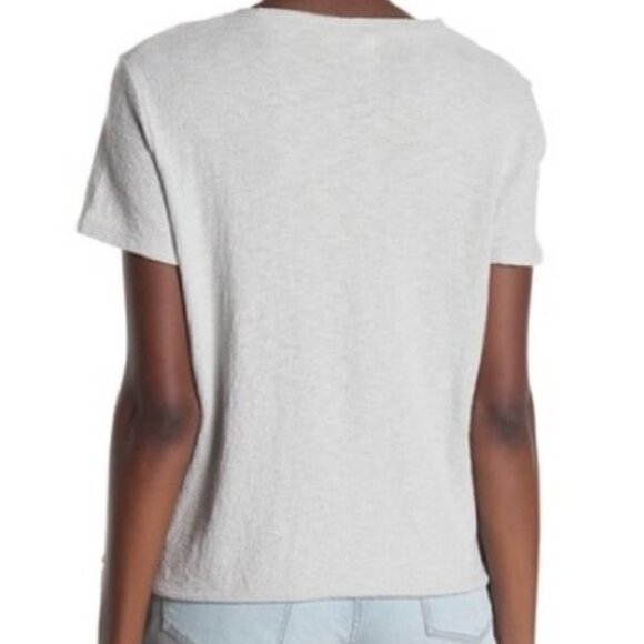 Madewell Side Tie Top in Vapor Grey - Picture 2 of 10